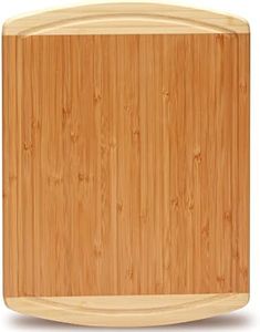 Greener Chef Bamboo Cutting Board - Lifetime Replacement Cutting Boards for Kitchen - Organic Wood Butcher Block and Wooden Carving Board for Meat and Chopping Vegetables - Medium