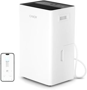 Candy 4500 Sq.Ft Dehumidifier for Basement,Max 80 Pints Dehumidifiers for Home,Cont/Sleep/Auto Mode,1.35 Gal Water Tank with Drain Hose,Portable & Wifi for Large Room,Bedroom,Bathroom,Garage,Laundry