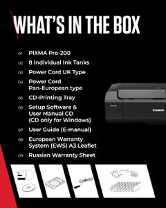 Canon PIXMA PRO-200 Wireless Photo Printer – Professional Color Prints