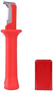 1 PC Cable Knife Stripping Tool, Electrical Insulated Cable Wire Stripper Handheld Cutter with Cap Red,Electric Insulated Dismantling Cable Knife