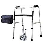 Walker, Standard Walking Frames Folding Walker with Front Wheels, Walking Aids Rolling Walker for Seniors Elderly, Adjustable Height (Short, Standard, Tall People) It's so Kind of You