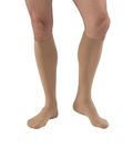 JOBST Relief Knee High 20-30 mmHg Compression Socks, Closed Toe, Beige, Medium