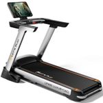 LET’S PLAY LP-400 Semi-Commercial 15.6" Touch Screen Treadmill for Home Gym | 6HP Peak Japanese AC Motor, 16 Preset Programs, 180Kg User Weight, Auto Incline Foldable Running Machine [5 Year Warranty]