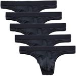 Summer Code Men's Thong Underwear Elastic Micro Mesh Bikini Briefs