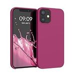 kwmobile Case Compatible with Apple iPhone 12 Mini Case - TPU Silicone Phone Cover with Soft Finish - Raspberry Pink