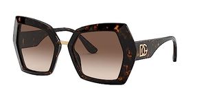 Dolce & Gabbana DG MONOGRAM DG 4377 Dark Havana/Brown Shaded 54/19/145 women Sunglasses