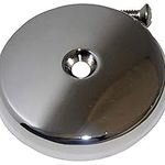 LASCO 03-1429 One Hole Style Bathtub Waste and Overflow Plate, with Screw, Chrome Plated