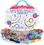 Kid Made Modern - Bright Beads Jewelry Kit - Bead Bracelet Kit - 865+ Piece Set - DIY Kids Crafts - Bulk Craft Set - Create Your Own Art - Includes Art & Jewelry Supplies - Ages 6+
