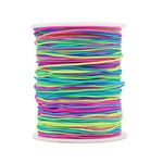 Tenn Well 1mm Elastic Cord, 328 Feet Colorful Beading Cord Stretchy String for Bracelets, Necklace, Jewelry Making and Crafts