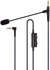 Cable Boom Microphone - Volume Control for Playstation PS4 or Xbox One Controller, PC, Tablet,Laptop, Smartphone - Boompro Gaming Mic Compatible with V-Moda or Most Other 3.5mm Jack Headphone 150CM