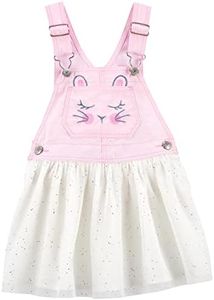 OshKosh B'Gosh Baby Girls World's Best Overalls, Bunny Jumper, 6 Months
