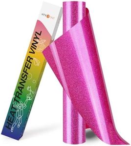 HTVRONT Purple Glitter HTV Heat Transfer Vinyl Rolls - 10" x 8ft Glitter HTV Vinyl for T-Shirts, Iron on Vinyl for All Cutter Machines - Easy to Cut & Weed (Dark Purple Glitter)