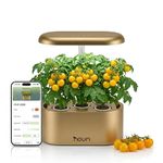 Nouri Hydroponics Growing System, 5 pod APP Smart Indoor Herb Garden Kit with LED Grow Lights, Hydroponic Herb Garden Indoor for Plant Lovers, Gardeners, Kitchen, Basil Seeds Included