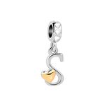 MiiFort Gold Love Heart S Letter Initial Charm for Bracelets Name Necklaces Pendants English Alphabet Gift for Women Cute Friends Cousin Coworker