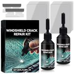 xinrongda 2Pcs Windshield Repair Kit – Glass Chip & Crack Repair Kit for Cars, Windscreens, Windows & Mirrors – Auto Glass Repair Liquid for Cracks, Chips, Chips Removal and Windshield Restoration