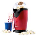 Giles & Posner EK0493G Popcorn Maker – Popcorn Machine with Hot Air Circulation, Includes Measuring Cup, 3 Minute Quick Popping, Oil-Free Healthy Snacks, Perfect for Movie Nights, and Parties, 1200 W