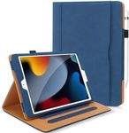 DAORANGE for iPad 9th / 8th / 7th Generation Case (10.2-Inch, 2021/2020/2019 Model), PU-Leather Folio Cover with Pencil Holder, Auto Sleep/Wake & Multiple Angles for iPad 9/8/7 (Navy)