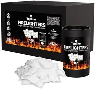 Instant Fire Starter Lighters Multipack - 500 Odourless Firelighters Sachets with Refillable Tube. Fire Lighters for Wood Burners, Fire Logs, Charcoal BBQ. Waterproof Firelighters for Open Fires