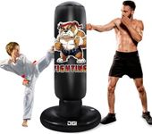 Punching Bag for Kids Teen and Adult - 61" Extra Large Inflatable Boxing Bag with Stand - Karate Toys Gifts for Birthday Christmas Stocking Stuffers for Boys Aged 4 5 6 7 8 9 10 12+