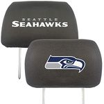 FanMats 12515: Seattle Seahawks Embroidered Head Rest Cover Set - 2 Pieces