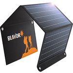 BLAVOR Solar Panels 30W Premium Monocrystalline Foldable Solar Charger with QC3.0 24W & DC18V1.6A Output Solar Battery Charger Compatible with Solar Generators, Phones, Tablets, for Outdoor Activities