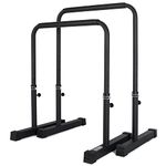 POWER GUIDANCE Dip Bar, Dip Stand Station for Full Body Strength Training, Adjustable Height 30Inches-38.6Inched, Capacity 1200Lbs, 3 Colors Available (black)