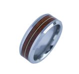 Tungsten and Rosewood Santos Ring With Guitar String Inlay - Promise Ring - Mens Wedding Band - Guitarist Ring - Musician Gift - Rock'n'roll