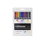 Tombow Fudenosuke Brush Pen - Hard - 10 Colors Set (WS-BH10C)