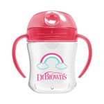 Dr Brown's Natural Flow Soft-Spout Transition Cup, 6 oz/180 ml (6m+) Pink (Pack of 1)