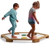 Avenlur Majesty Balance Beam for Kids - Toddler Stepping Stones and Connectors - Waldorf and Montessori Balance Board for Kids Ages 2 to 8 Years Old - Gymnastic Baby Obstacle Course