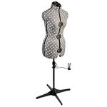Sewing Online Adjustable Dressmakers Dummy, in Grey Polka Dot with Hem Marker, Dress Form Sizes 10 to 16 - Pin, Measure, Fit and Display your Clothes on this Tailors Dummy - 5916A