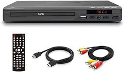 Mediasonic CD / DVD Player -Upscaling 1080P All Region DVD Players for Home with HDMI / AV Output, USB Multimedia Player Function, High Speed HDMI 2.0 & AV Cable Included (HW210AX)