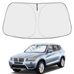 Proadsy Front Windshield Sun Shade Foldable Sunshade Protector Custom Fit 2011 2012 2013 2014 2015 2016 2017 BMW X3 Base xDrive28i xDrive35i M Sport SUV Accessories 2024 Upgrade