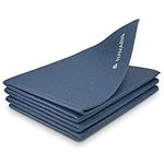 Navaris Foldable Yoga Mat for Travel - 4mm Thick Exercise Mat for Yoga, Pilates, Workout, Gym, Fitness - Non-Slip Folding Portable Outdoor Camping Mat