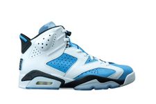 (Men's) Air Jordan 6 Retro 'White / UNC University Blue'