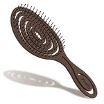 Ninabella Detangling Hair Brush for Women, Men & Children - Does not Pull on Hair - Recycled Hair Straightening Brushes for Straight, Curly & Wet Hair - Detangle Hair Brush - Unique Spiral Hairbrush