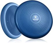 BODYMATE blue balance cushion incl. pump - 34cm diameter inflatable instability disc/nubbed massage cushion for core, fitness, rehab, co-ordination and relief of back pain