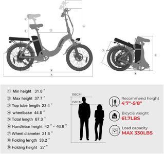 SAMEBIKE Foldable Electric Bike for Adults