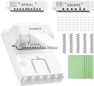 MUNBYN Multi Binding Machine, Mini Book Binding with 2 Detachable Heads(Round & Square), Perfect for Home, School, Office​- DIY Small Book Binder for Notebooks, Calendars, Albums, Journals, White