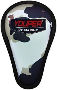 Youper Boys Youth Soft Foam Protective Athletic Cup (Ages 7-12), Kid Athletic Cup for Baseball, Football, Lacrosse, Hockey, MMA (Camo (1-Pack))