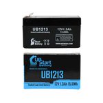 Replacement for Werker WKA12-1.3F Battery - Compatible UB1213 Universal Sealed Lead Acid Battery (12V 1.3Ah 1300mAh F1 Terminal AGM SLA) - Includes TWO F1 to F2 Terminal Adapters