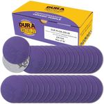 Dura-Gold Premium 220 Grit 3" Purple Film Ceramic Sanding Discs, Box of 30 - Hook & Loop Backing Sandpaper for DA Sander, Drill, Grinder, Rotary Tool - Sand Auto Body Paint, Metal, Wood, Woodworking