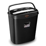 VidaTeco Cross-Cut Paper Shredder 8 Sheet Shreds Paper/Card/Staple/Clip Shredder for Home Office High-Security Level P-3 Jam Proof System 15L Pullout Basket Black