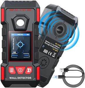 Stud Finder for Walls, Rechargeable Stud Finder Wall Scanner with Upgraded Intelligent Chip for Wood Metal Studs AC Wires Joists Pipes, Support HD LCD Display and Voice, Accurate Positioning