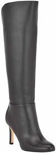 NINE WEST Women's Sancha Knee High Boot, Black 001, 5.5