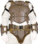 Zhongren Tactical Airsoft Armour Vest Set Military Tactical Vest Ajustable Tactical Molle Chest Protector for Paintball Combat Equipment CS Modular Cosplay Field Training (TAN)