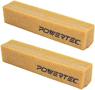 POWERTEC 71002-P2 Abrasive Cleaning Stick for Sanding Belts & Discs | Natural Rubber Eraser - Woodworking Shop Tools for Sanding Perfection, 2PK