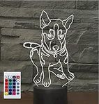 SUPERHONGJIHAO Night Light for Kids 3D Little Husky Led Lamp with Remote Control 16 Color Changing Xmas Birthday Gift for Child