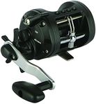 Okuma CLX-200La Classic Levelwind Star Drag Casting Reel, 200 Reel Size, 4.1: Gear Ratio, 23" Retrieve Rate, 12 lb Max Drag, Ambidextrous, Black