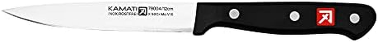 Kamati Gourmet Utility Knife, 12 cm Blade Length,Black